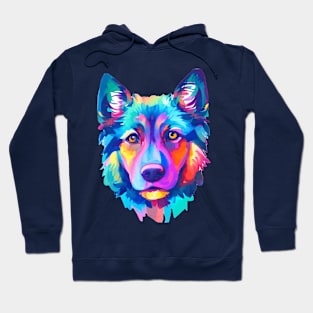 Colorful Dog Painting Hoodie